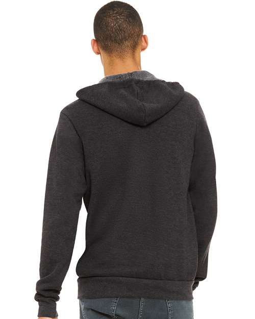 BELLA + CANVAS Sponge Fleece Full-Zip Hoodie 3739 - Dark Grey Heather