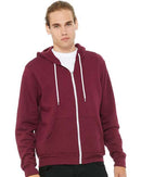 BELLA + CANVAS Sponge Fleece Full-Zip Hoodie 3739 - Maroon