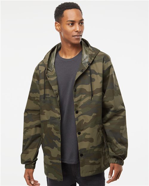 Independent Trading Co. Water-Resistant Hooded Windbreaker EXP95NB