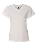 Badger Women’s B-Core V-Neck T-Shirt 4162 - White