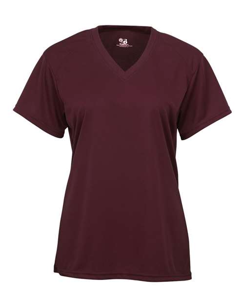 Badger Women’s B-Core V-Neck T-Shirt 4162 - Maroon