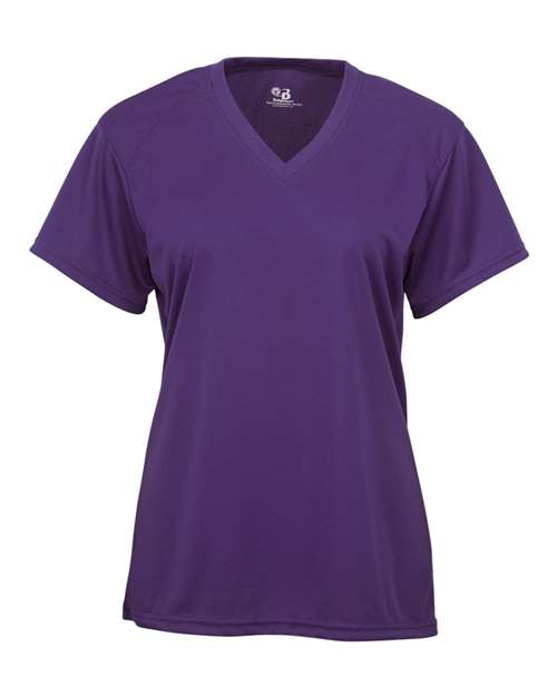 Badger Women’s B-Core V-Neck T-Shirt 4162 - Purple