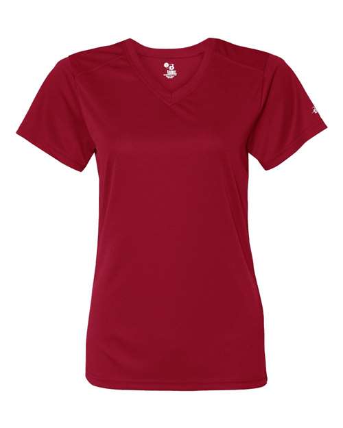 Badger Women’s B-Core V-Neck T-Shirt 4162 - Red