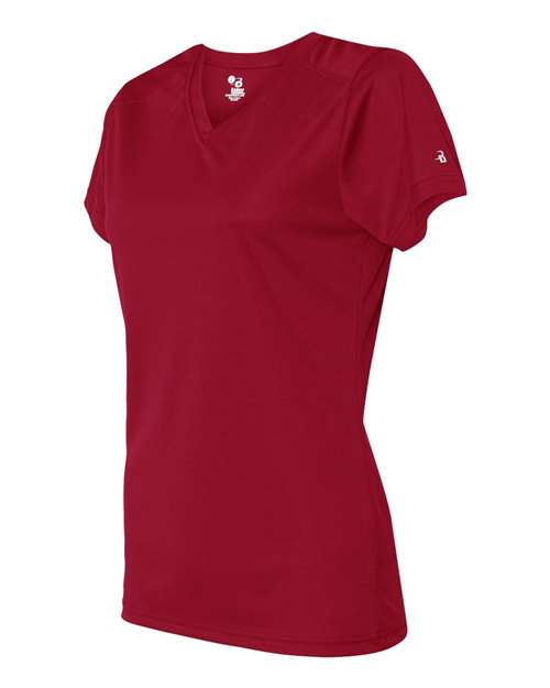 Badger Women’s B-Core V-Neck T-Shirt 4162 - Red