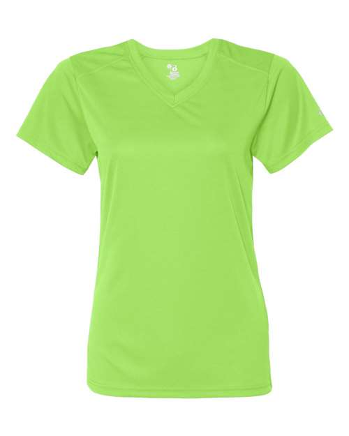 Badger Women’s B-Core V-Neck T-Shirt 4162 - Lime