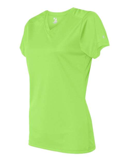 Badger Women’s B-Core V-Neck T-Shirt 4162 - Lime