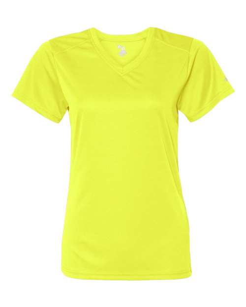 Badger Women’s B-Core V-Neck T-Shirt 4162 - Safety Yellow