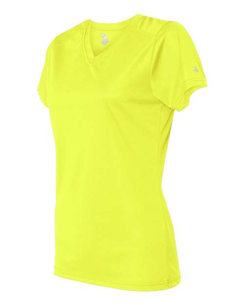Badger Women’s B-Core V-Neck T-Shirt 4162 - Safety Yellow