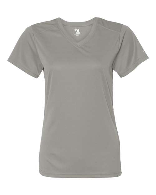 Badger Women’s B-Core V-Neck T-Shirt 4162 - Silver