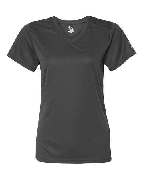 Badger Women’s B-Core V-Neck T-Shirt 4162 - Graphite