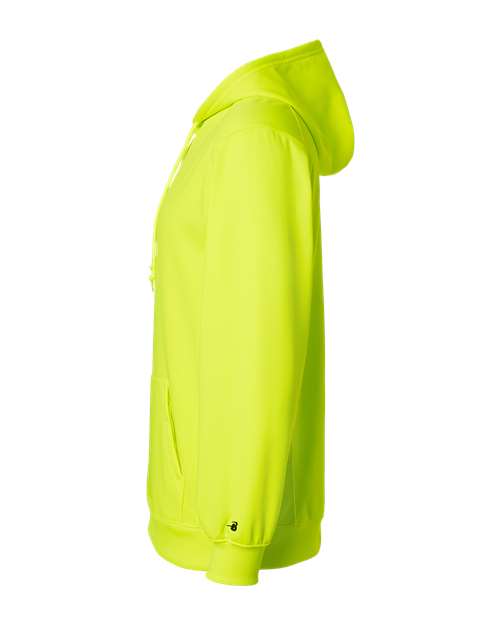 Badger Performance Fleece Hooded Sweatshirt 1454 - Safety Yellow