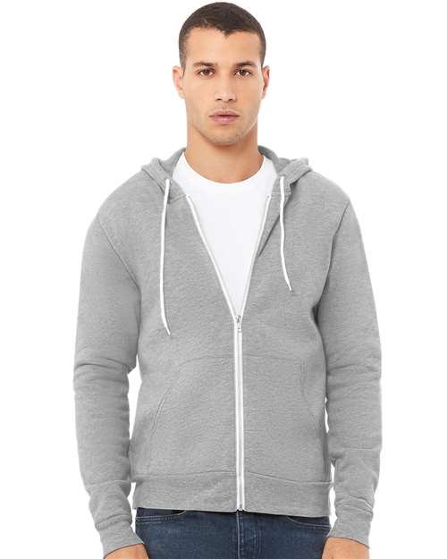 BELLA + CANVAS Sponge Fleece Full-Zip Hoodie 3739 - Athletic Heather