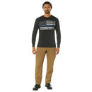 Rothco Long Sleeve Thin Blue Line T-Shirt. Item