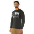 Rothco Long Sleeve Thin Blue Line T-Shirt. Item