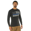 Rothco Long Sleeve Thin Blue Line T-Shirt. Item