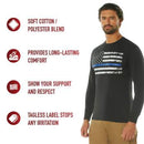 Rothco Long Sleeve Thin Blue Line T-Shirt. Item