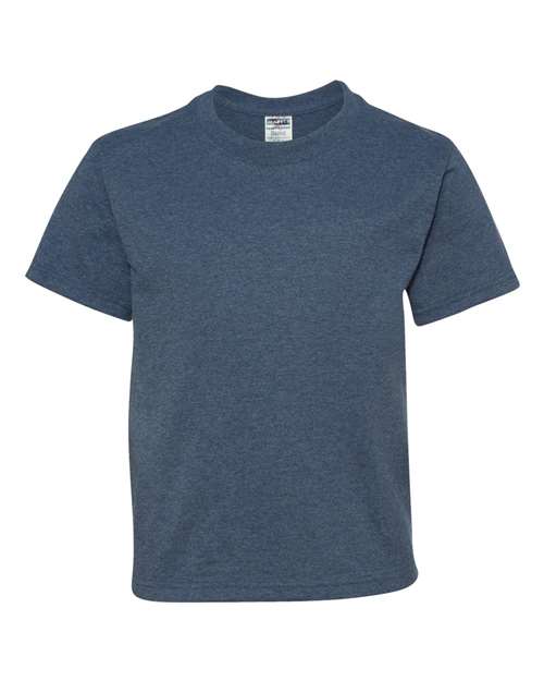 JERZEES Dri-Power® Youth 50/50 T-Shirt 29BR - Vintage Heather Blue