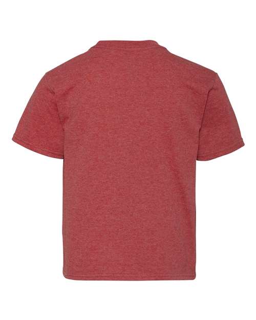 JERZEES Dri-Power® Youth 50/50 T-Shirt 29BR - Vintage Heather Red