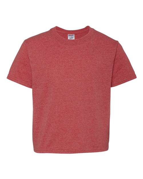 JERZEES Dri-Power® Youth 50/50 T-Shirt 29BR - Vintage Heather Red
