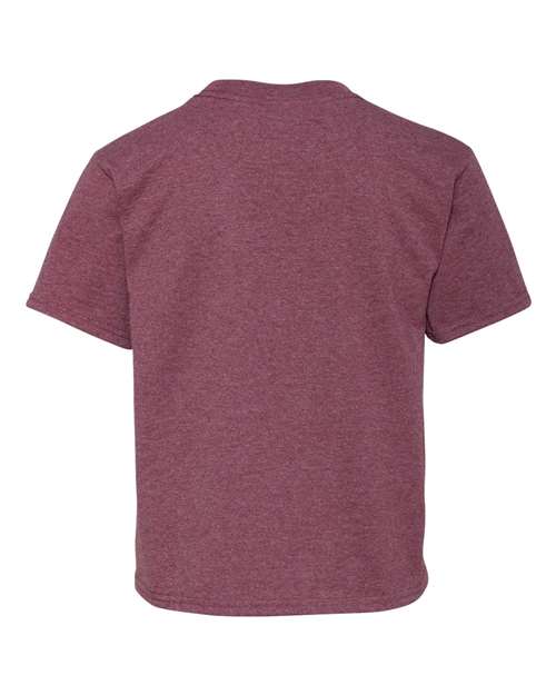 JERZEES Dri-Power® Youth 50/50 T-Shirt 29BR - Vintage Heather Maroon