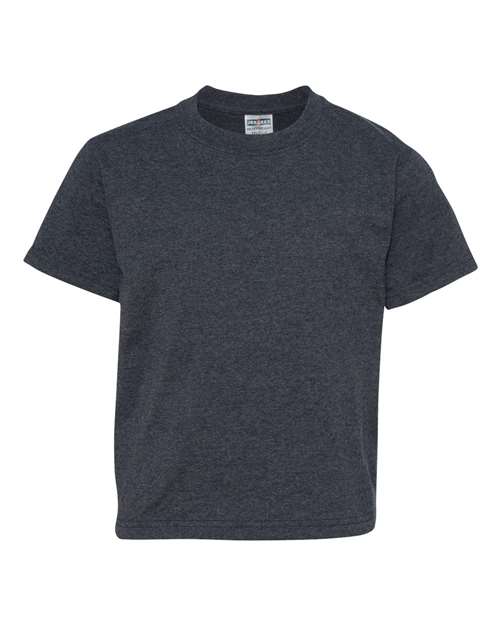 JERZEES Dri-Power® Youth 50/50 T-Shirt 29BR - Vintage Heather Navy