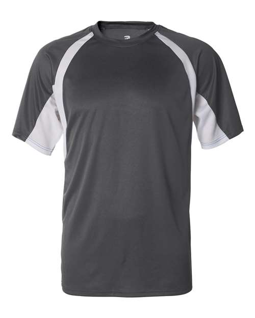 Badger B-Core Hook T-Shirt 4144 - Graphite/ White