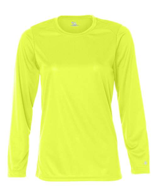 Badger Women's B-Core Long Sleeve T-Shirt 4164 - Safety Yellow