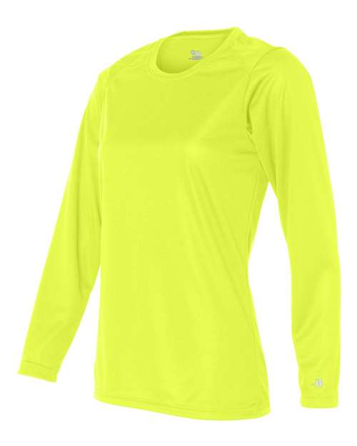 Badger Women's B-Core Long Sleeve T-Shirt 4164 - Safety Yellow