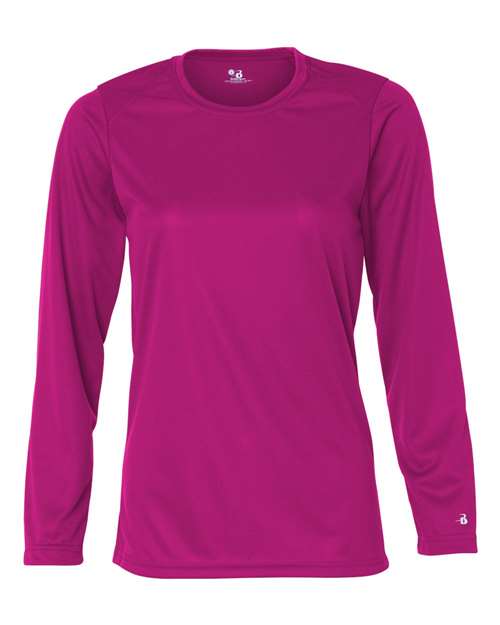 Badger Women's B-Core Long Sleeve T-Shirt 4164 - Hot Pink