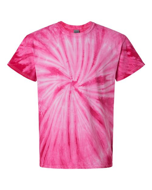 Dyenomite Cyclone Pinwheel Tie-Dyed T-Shirt 200CY - Fuchsia
