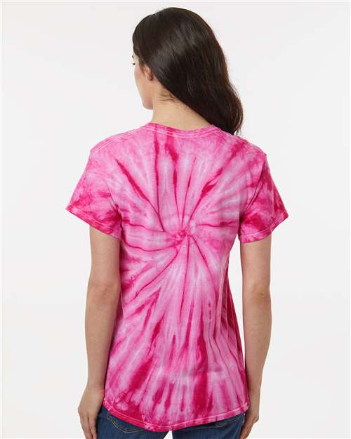Dyenomite Cyclone Pinwheel Tie-Dyed T-Shirt 200CY - Fuchsia