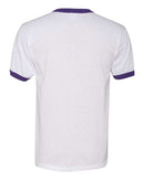 Augusta Sportswear 50/50 Ringer T-Shirt 710 - White/ Purple