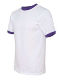 Augusta Sportswear 50/50 Ringer T-Shirt 710 - White/ Purple