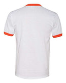 Augusta Sportswear 50/50 Ringer T-Shirt 710 - White/ Orange