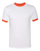 Augusta Sportswear 50/50 Ringer T-Shirt 710 - White/ Orange