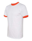 Augusta Sportswear 50/50 Ringer T-Shirt 710 - White/ Orange
