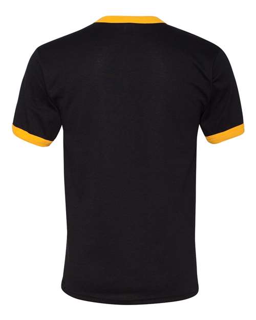 Augusta Sportswear 50/50 Ringer T-Shirt 710 - Black/ Gold