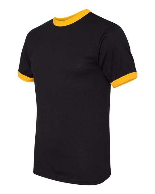 Augusta Sportswear 50/50 Ringer T-Shirt 710 - Black/ Gold