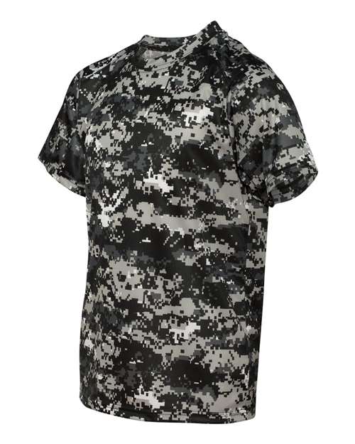 Badger Youth Digital Camo T-Shirt 2180 - Black Digital