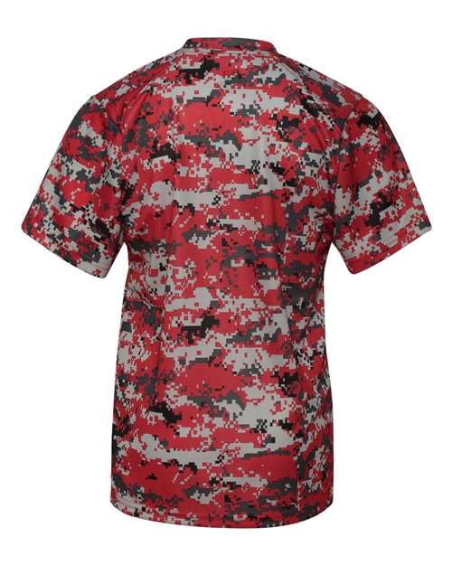 Badger Youth Digital Camo T-Shirt 2180 - Red Digital