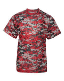 Badger Youth Digital Camo T-Shirt 2180 - Red Digital