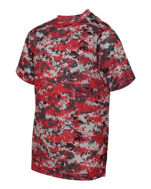 Badger Youth Digital Camo T-Shirt 2180 - Red Digital