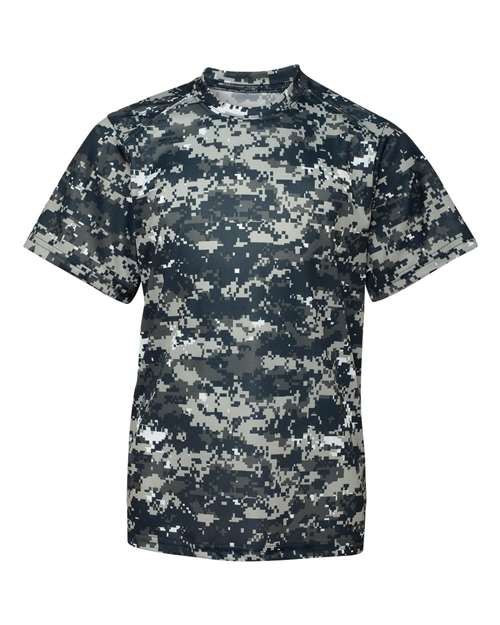 Badger Youth Digital Camo T-Shirt 2180 - Navy Digital
