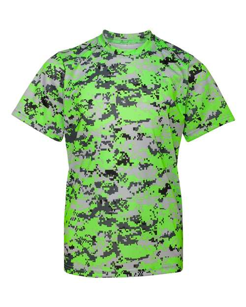 Badger Youth Digital Camo T-Shirt 2180 - Lime Digital