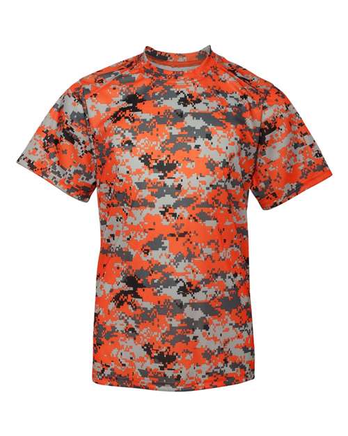 Badger Youth Digital Camo T-Shirt 2180 - Burnt Orange Digital