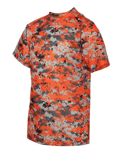 Badger Youth Digital Camo T-Shirt 2180 - Burnt Orange Digital