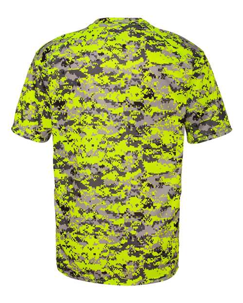 Badger Digital Camo T-Shirt 4180 - Safety Yellow Digital