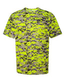 Badger Digital Camo T-Shirt 4180 - Safety Yellow Digital