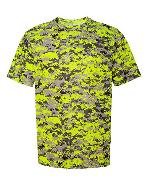 Badger Digital Camo T-Shirt 4180 - Safety Yellow Digital
