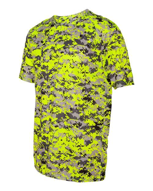 Badger Digital Camo T-Shirt 4180 - Safety Yellow Digital